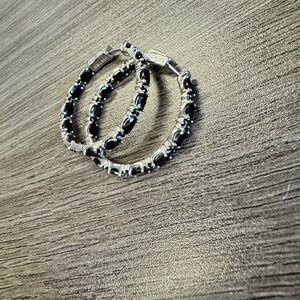 Sterling silver earrings with gems